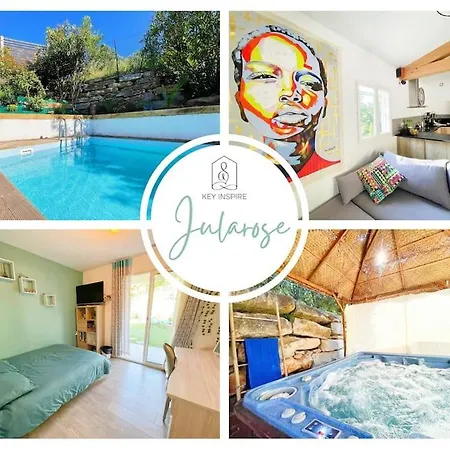 Jularose Avec Piscine, Jacuzzi, Terrasse, 20 Min Des Plages Villa *